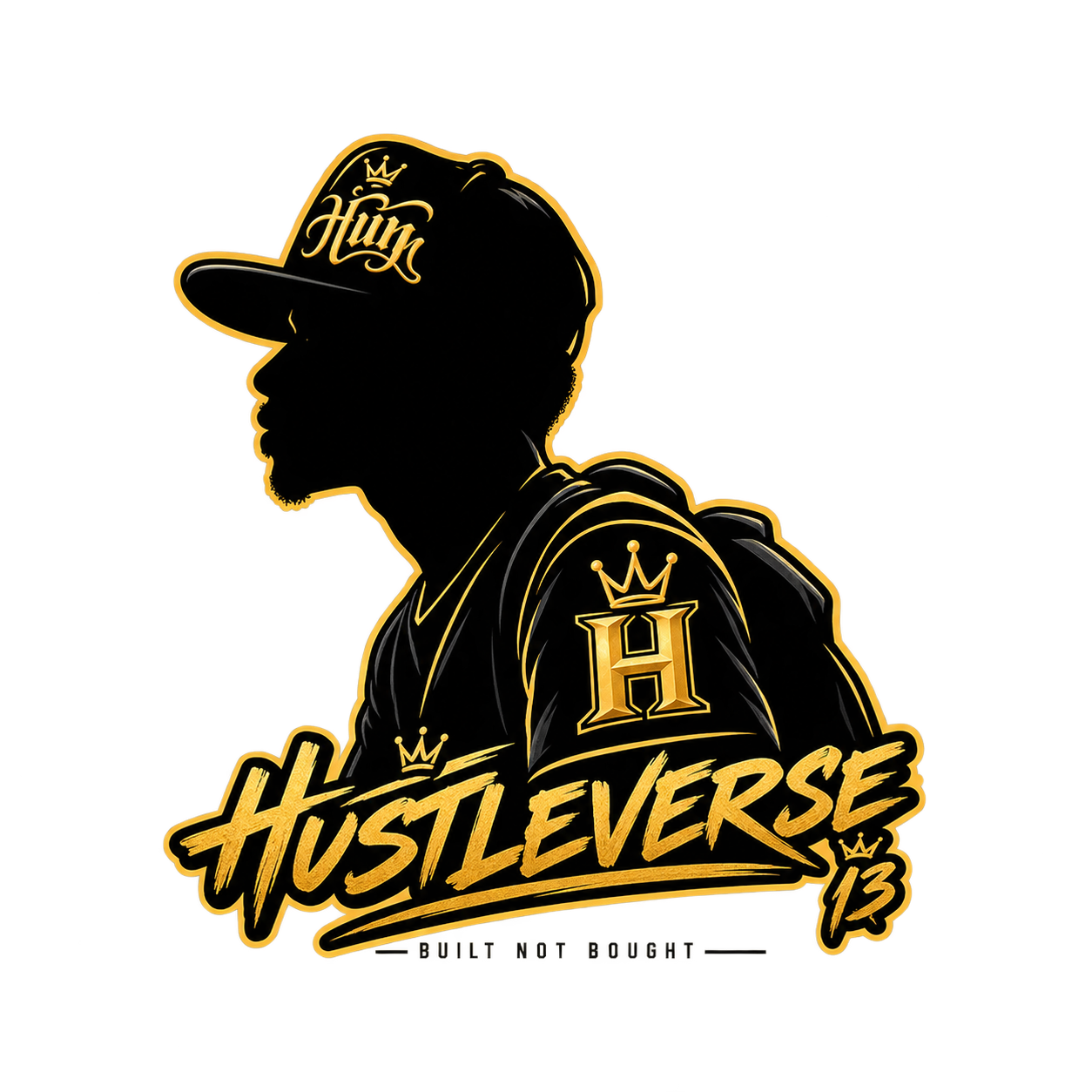 Hustleverse silhouette logo